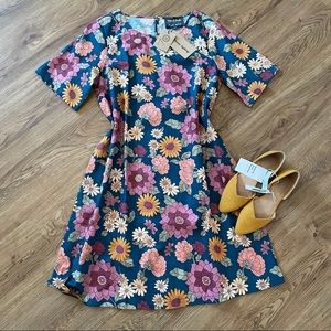 ModCloth shift floral dress NWT
